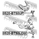 0520-BT50LOW, 0520BT50LOW_опора шаровая! 4x4\ Mazda BT-50 UR56 06