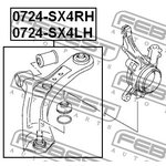 0724-SX4LH, 0724-SX4LH_рычаг левый!\ Suzuki SX4 06