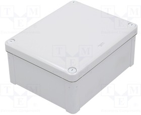 ABS enclosure, (L x W x H) 128 x 194 x 241 mm, light gray (RAL 7035), IP66, NSYTBS241910