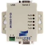 ES-U-1002-M, Interface Modules 2-PRT USB-RS232 ADPT Din rail, Metal cas