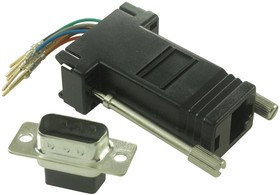 Фото 1/2 MHDA9-PMJ8-K, ADAPTOR, D PLUG 9WAY-RJ45