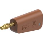 4 mm plug, screw connection, 1.0 mm², brown, 64.1041-27