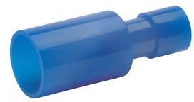 Round plug, Ø 5 mm, L 25 mm, insulated, straight, blue, 1.5-2.5 mm², AWG 16-14, 1030V