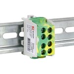EKF PROxima Клемма распределительная КСР с двойным винтом 2x25/2x16 желто-зеленая