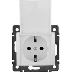 Legrand DIY Valena Бел Розетка 1-ая с/з с крышкой