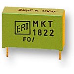 MKT1822510016, CAP, 1µF, 100V, 20%, PET