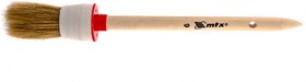 Фото 1/4 82076, Кисть круглая № 6 (30 мм), натуральная щетина, деревянная ручка