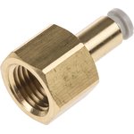 KQ2F04-02A, KQ2 Series Straight Threaded Adaptor, Rc 1/4 Female to Push In 4 mm ...