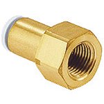 KQ2F08-03A, KQ2 Series Straight Threaded Adaptor, Rc 3/8 Female to Push In 8 mm ...
