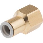KQ2F08-02A, KQ2 Series Straight Threaded Adaptor, Rc 1/4 Female to Push In 8 mm ...