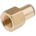 KQ2F08-02A, KQ2 Series Straight Threaded Adaptor, Rc 1/4 Female to Push In 8 mm ...