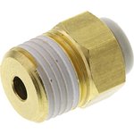 KQ2H04-01AS, KQ2 Series Straight Threaded Adaptor, R 1/8 Male to Push In 4 mm ...