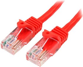 Фото 1/3 45PAT10MRD, Startech Cat5e Male RJ45 to Male RJ45 Ethernet Cable, U/UTP, Red PVC Sheath, 10m, CM Rated