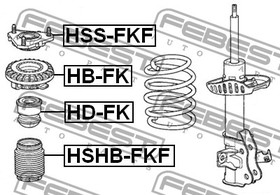 Фото 1/6 Верхняя опора переднего амортизатора L=R HONDA Civic 06-12 FEBEST HSS-FKF