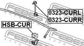 Фото 1/5 Тяга стабилизатора заднего L FEBEST 0323-CURL