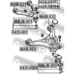 0420-901, Шаровая опора MITSUBISHI L200,L200 SPORTERO KA4T 2005.05- [GE] ...