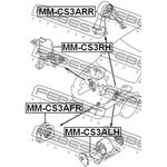 Опора двигателя задняя L MITSUBISHI Lancer 9 FEBEST MM-CS3ALH