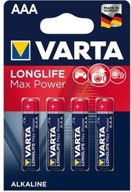 Батарейки VARTA LONGLIFE MAX POWER LR03/AAA BL4 (блистер 4шт)