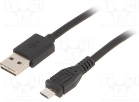 Фото 1/3 CC-MUSB2D-1M, Кабель; USB 2.0; вилка USB A,вилка micro USB B; позолота; 1м
