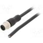 2TLA020056R0200, Соединительный кабель; M12; PIN: 5; прямой; 6м; вилка; макс.80°C