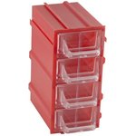 К5-В1 Красный, Ячейки, красный корпус прозрачный контейнер 4 секции ...