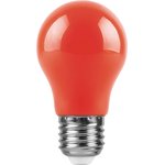 Лампа светодиодная, 230V E27 красный, LB-375 25924