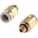 KQ2H06-M6A, KQ2 Series Straight Threaded Adaptor, M6 Male to Push In 6 mm ...