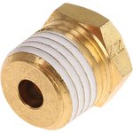 KQ2H07-35AS, KQ2 Series Straight Threaded Adaptor, NPT 1/4 Male to Push In 1/4 ...