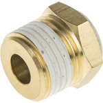 KQ2H12-04AS, KQ2 Series Straight Threaded Adaptor, R 1/2 Male to Push In 12 mm ...