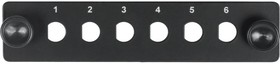 Адаптерная панель NIKOMAX, до 6 одинарных адаптеров FC/ST, черная NMF-AP06SFC-P-BK