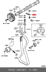 13801-23011, Коромысло клапана TOYOTA 2TR,1-2ZR,2AR