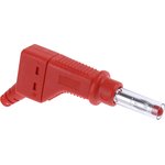 4 mm plug, screw connection, 2.5 mm², CAT II, red, 66.9328-22