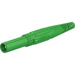 66.9196-25, Green Male Banana Plug, 4 mm Connector, Screw Termination, 32A ...