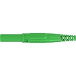 4 mm plug, screw connection, 2.5 mm², CAT III, green, 66.9196-25