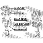 Верхняя опора переднего амортизатора L=R MITSUBISHI Carisma 95-06 FEBEST MSS-DGF