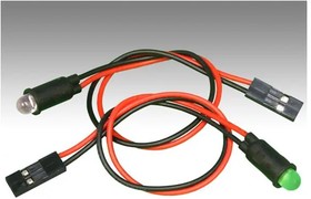 PM5RDW6.0, LED Panel Mount Indicators Red 655nm 25mcd Diff Lens Wire