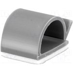 KKR-5A1-RT, CABLE CLAMP, ADHESIVE, PVC, GREY