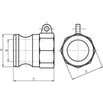 Камлок полипропиленовый тип A 11/4", шт 0431748