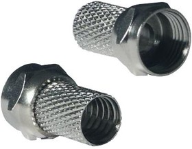 107021, Plug, F, Twist On, RG6, 100 Pack v17-001B