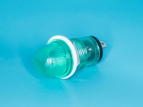 Фото 1/3 TPN-152GN, Лампа неоновая 220 В с резистором, d 14 мм, зеленая