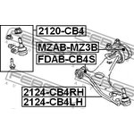 2120CB4, Опора шаровая FORD FOCUS II 04-