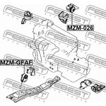 MZM-026, MZM-026_подушка двигателя правая!\ Mazda Mpv LW 99-06