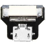 4107, Adafruit Accessories DIY USB Cable Parts - Straight Micro B Jack