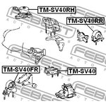 TM-SV40FR, Подушка двигателя TOYOTA CAMRY/VISTA SV3#,VZV3#,CV30 1990.07-1994.06 ...