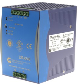 Фото 1/3 DRA240-48A, DRA240 Switched Mode DIN Rail Power Supply, 90 264V ac ac Input, 48V dc dc Output, 5A Output, 240W