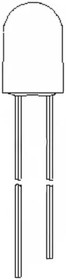 INL-3AY30, LED; 3mm; yellow; 270?460mcd; 30°; Front: convex; 1.6?2.6V; 65mW