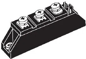MCC19-14IO1B, Модуль: тиристорный; два последовательных диода; 1,4кВ; 18А