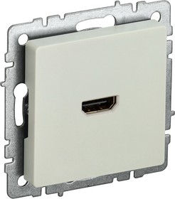 Фото 1/2 Розетка СП BRITE HDMI РHDMI-0-БрКр беж. IEK BR-H10-K10