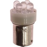 24T15-W/5LED, Лампа светодиодная 24 V S25-5 LED белая габарит поворот стоп ...