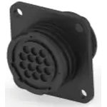 Socket housing, 14 pole, crimp connection, screw locking, straight, 182641-1